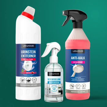 Bad Reinigungsset Kalk & Rost Entferner Dusche + Nano Versiegelung Schutz